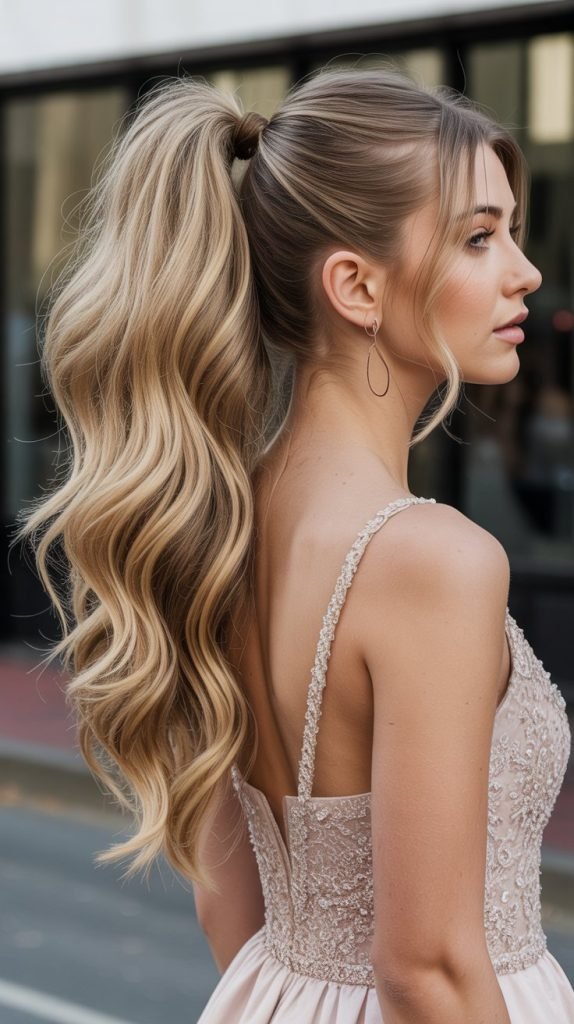 Textured Ponytail Half-Up with Extensions
