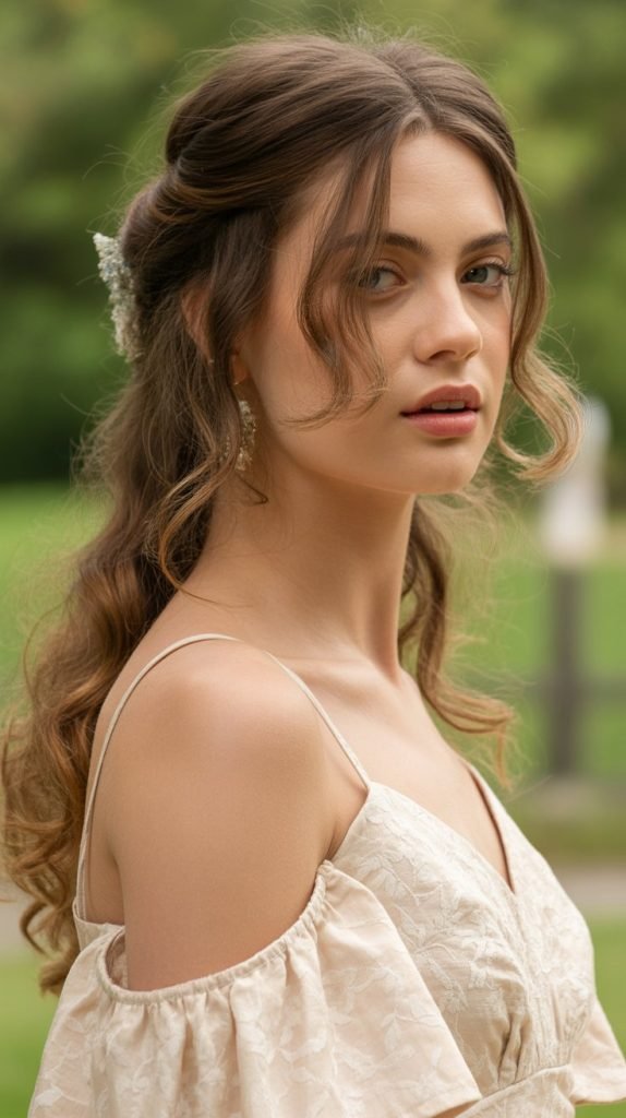 . Loose Romantic Half-Up