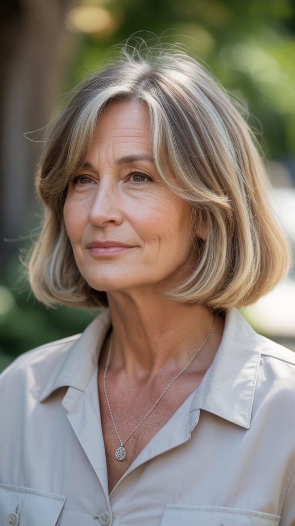 10. Long Bob with Balayage Highlights