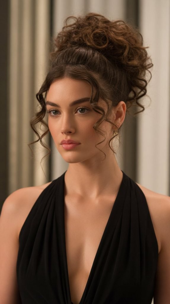 Updos and Half-Up Styles for Round Faces