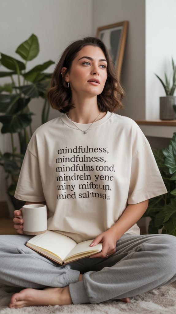 Graphic Tee and Cozy Bottoms