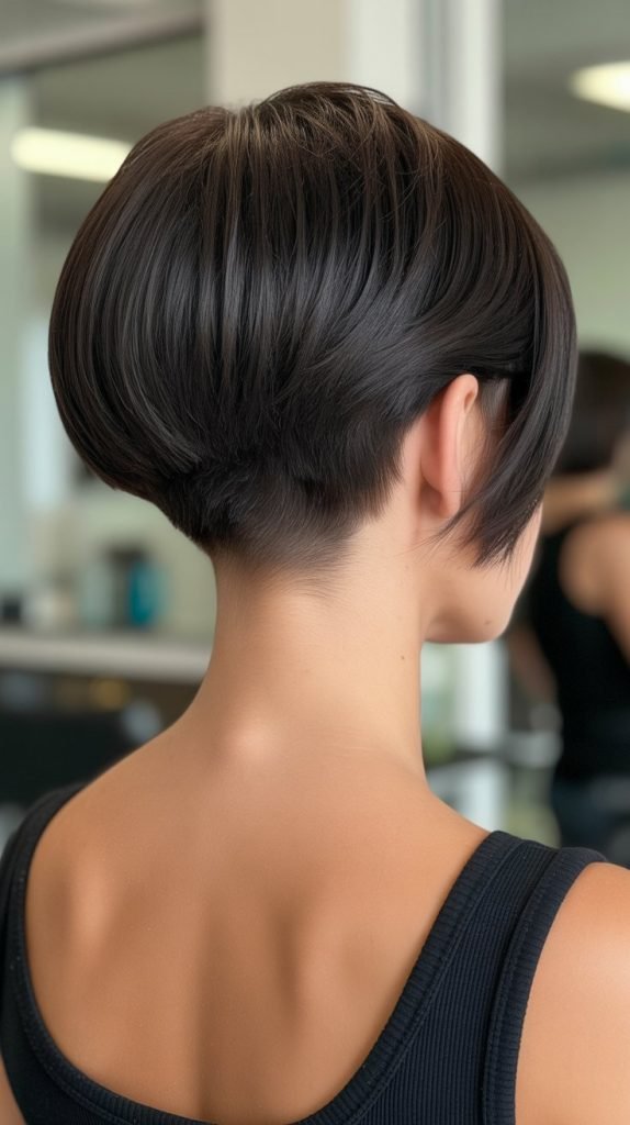 Ultra-Short Stacked Bob with Exposed Nape