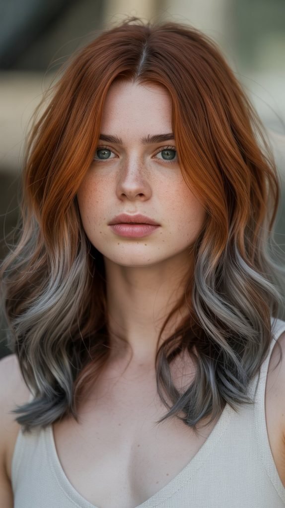 20. Ash-Brown Highlights with Auburn Base