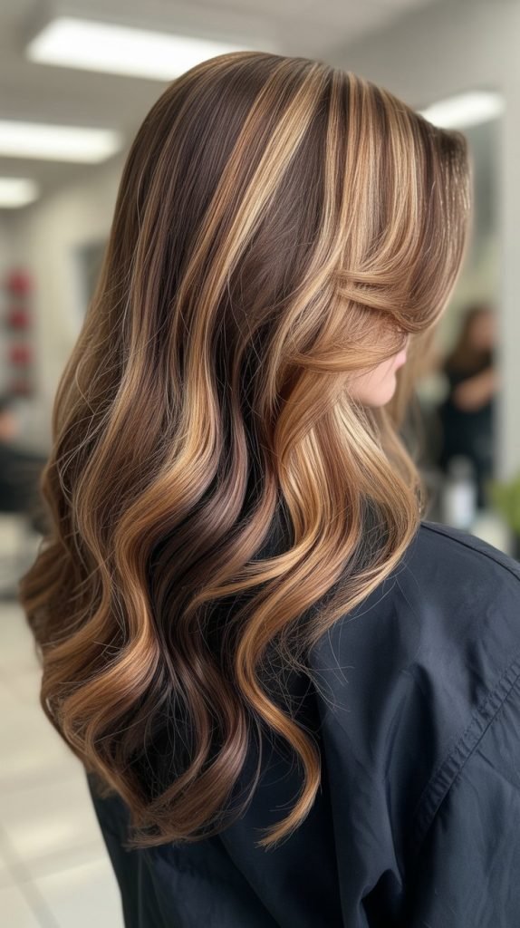 6. Caramel Highlights with Dark Lowlights