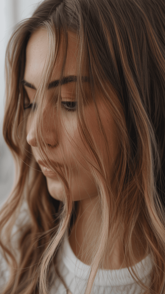 Blonde Babylights on Brown Hair