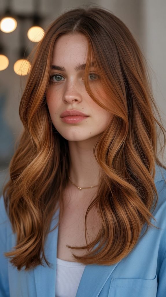 14. Copper-Blonde Highlights