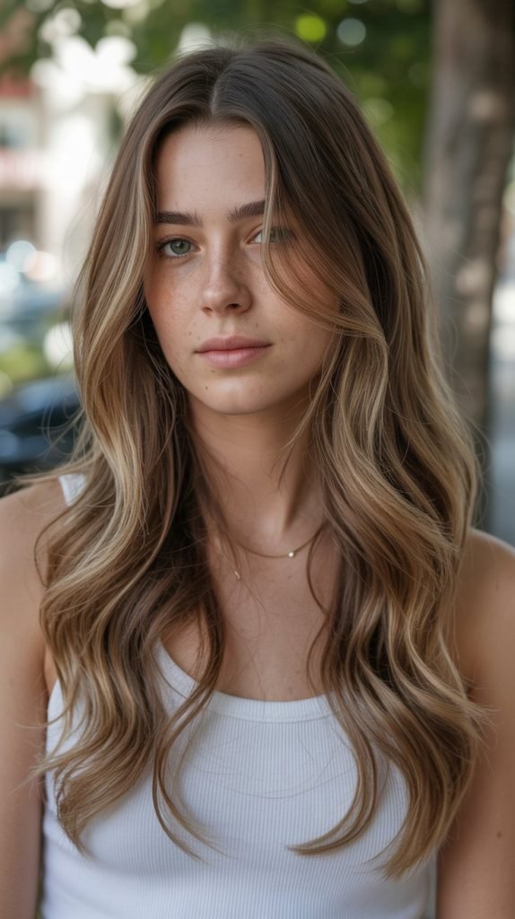 5. Babylights on Brown Hair