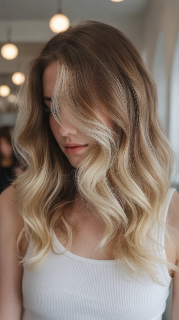19. Soft Vanilla Blonde Balayage