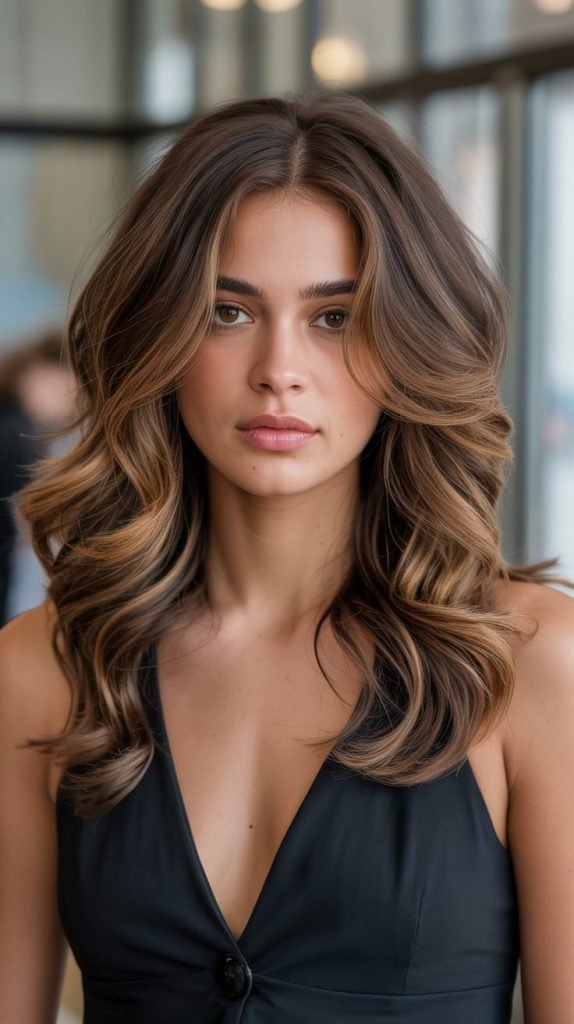 3. Chunky Caramel Highlights for Bold Dimension