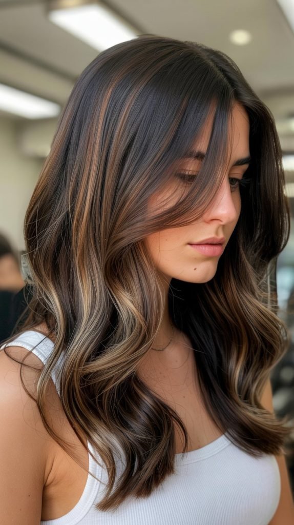 4. Espresso Balayage with Chocolate Lowlights