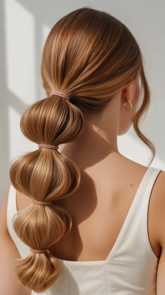 Bubble Ponytail Half-Up