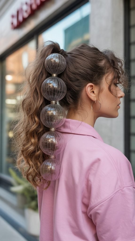  Bubble Ponytail Half Up Design