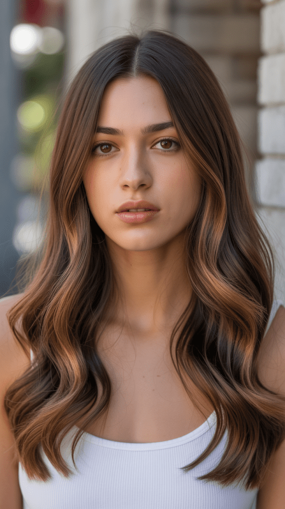 Chocolate Brown Base with Honey Highlights