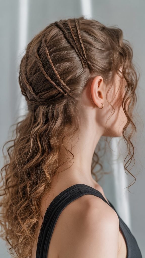  Criss-Cross Half Up Design