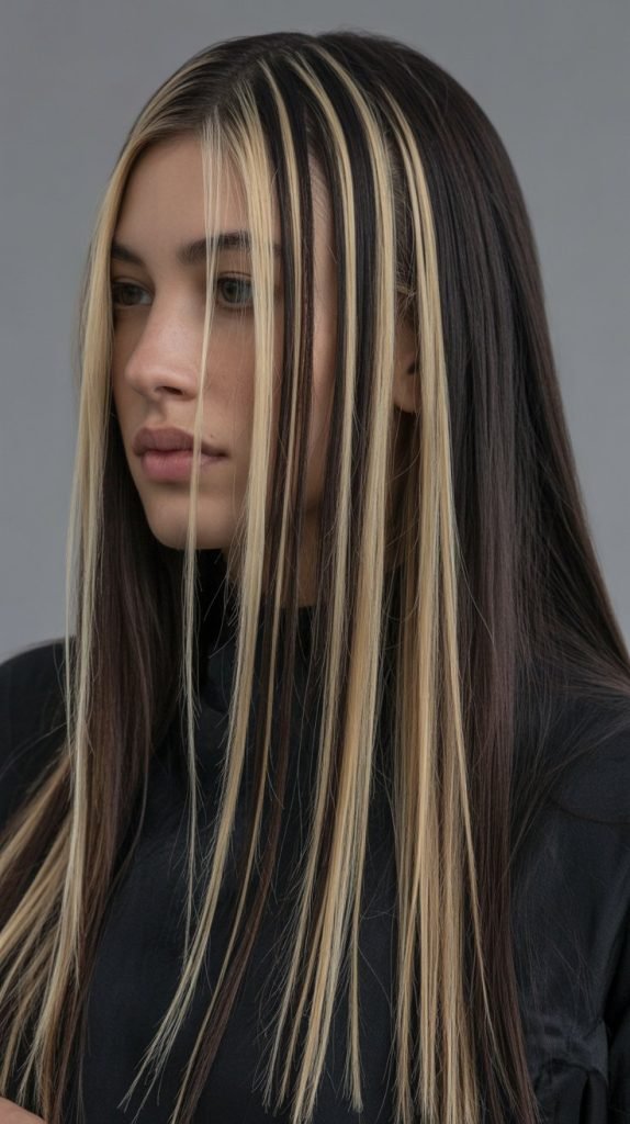 27. Blonde Ribbon Highlights Balayage