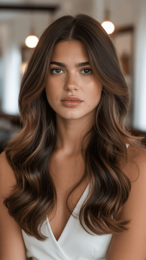 Toffee Brown Highlights on Espresso Base