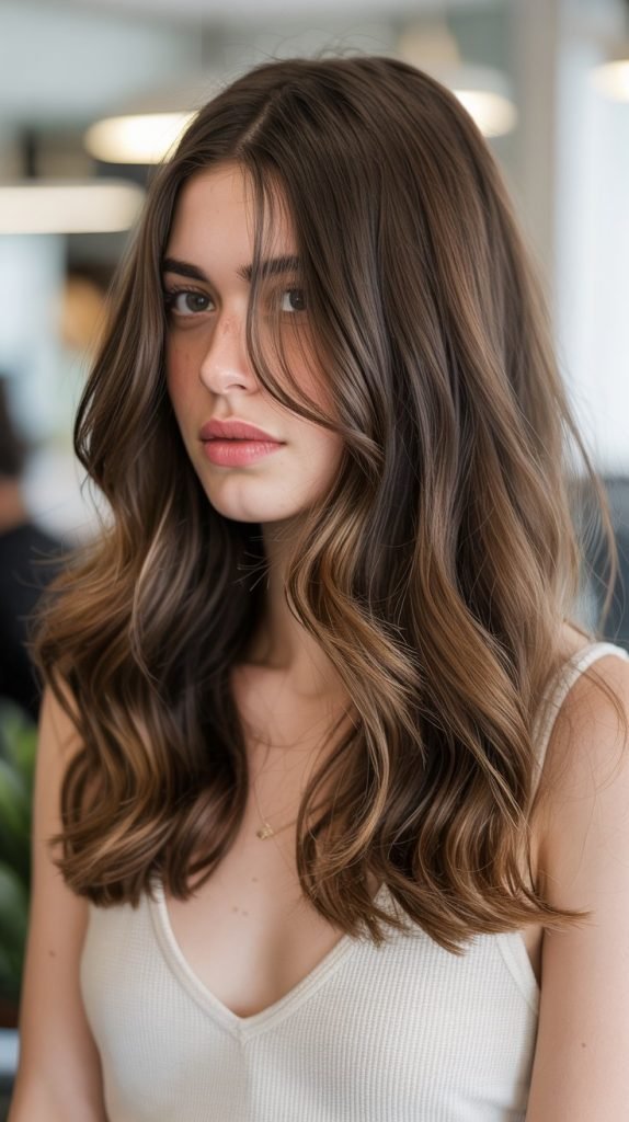 13. Espresso Balayage for Fine Hair