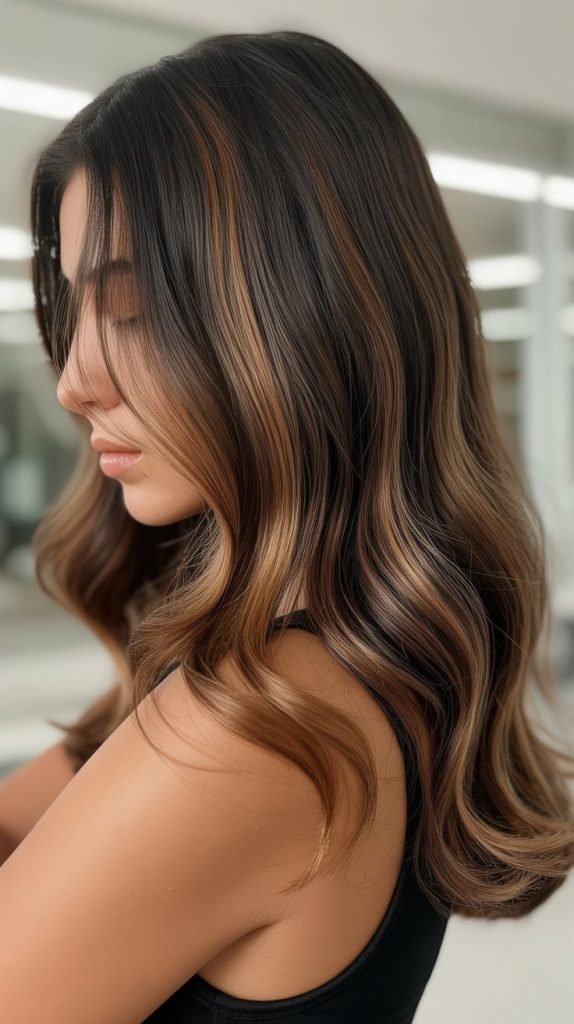 24. Caramel Highlights with Glossing Treatment