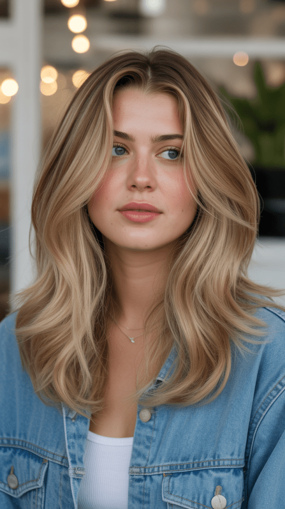 Sandy Blonde Highlights with Graduated Layers