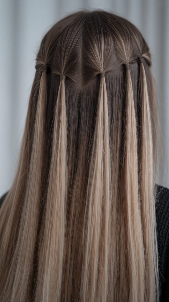 10. Ash-Brown Ribbon Highlights