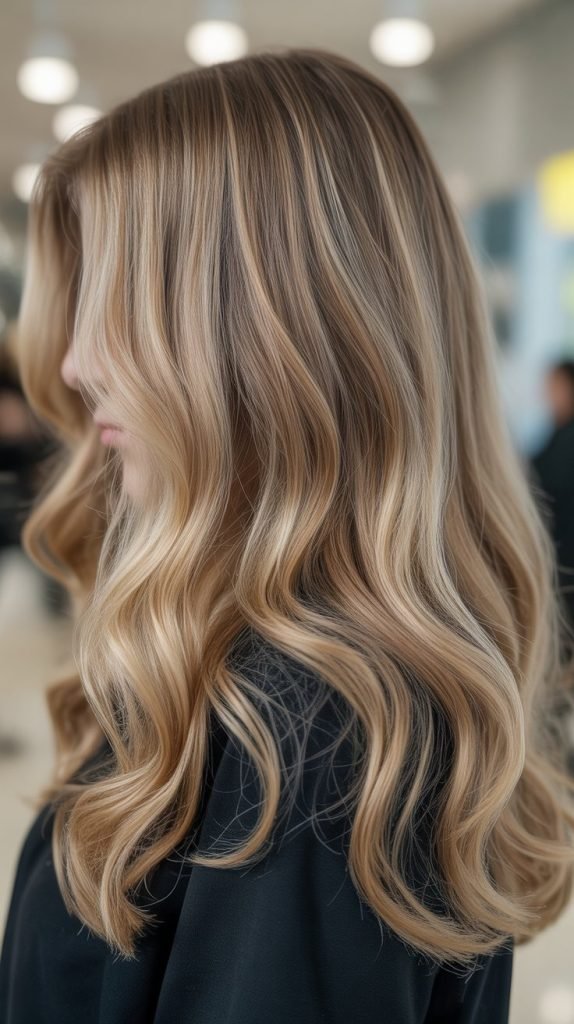 12. Blonde Balayage with Lowlights