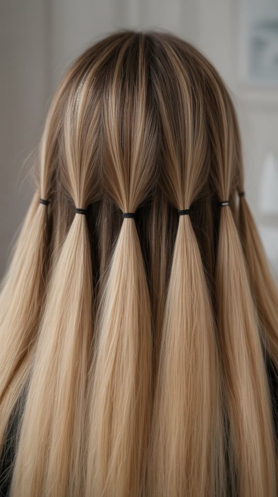 15. Blonde Ribbons for Structured Elegance