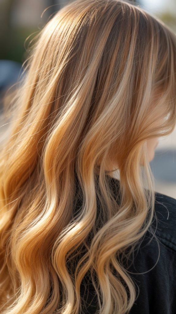 12. Golden Blonde Highlights for Sunshine Effect