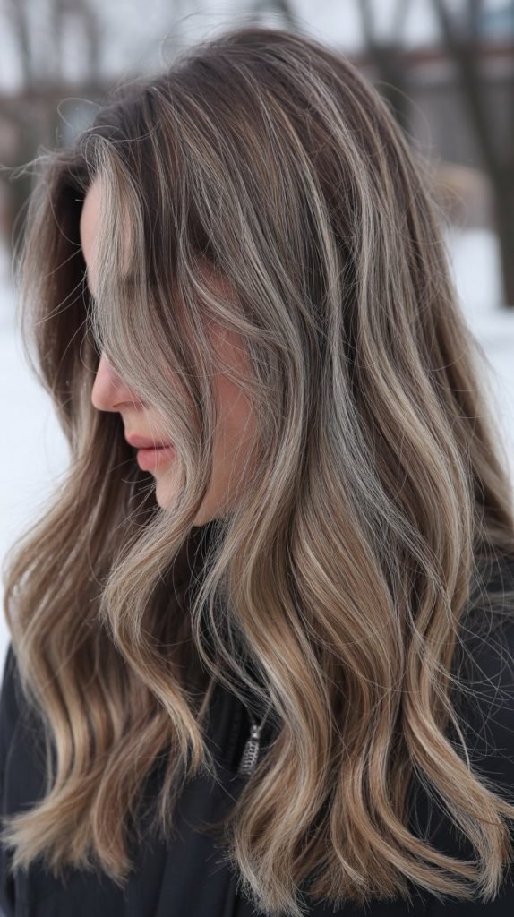 26. Ash-Blonde Micro-Highlights