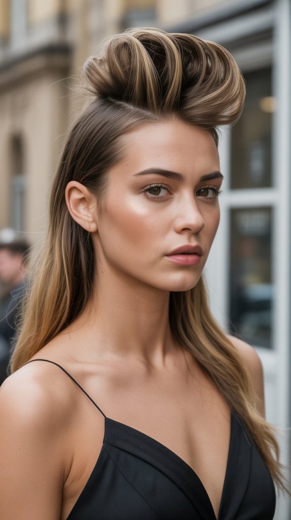 Half-Up with Faux Hawk Detail