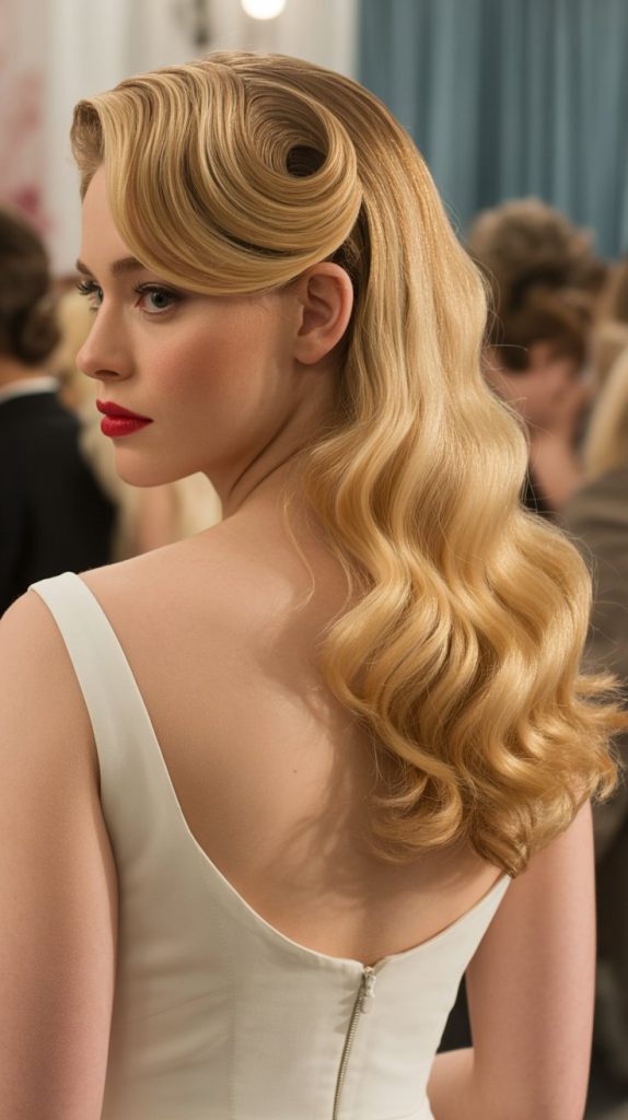 Half-Up with Retro Waves