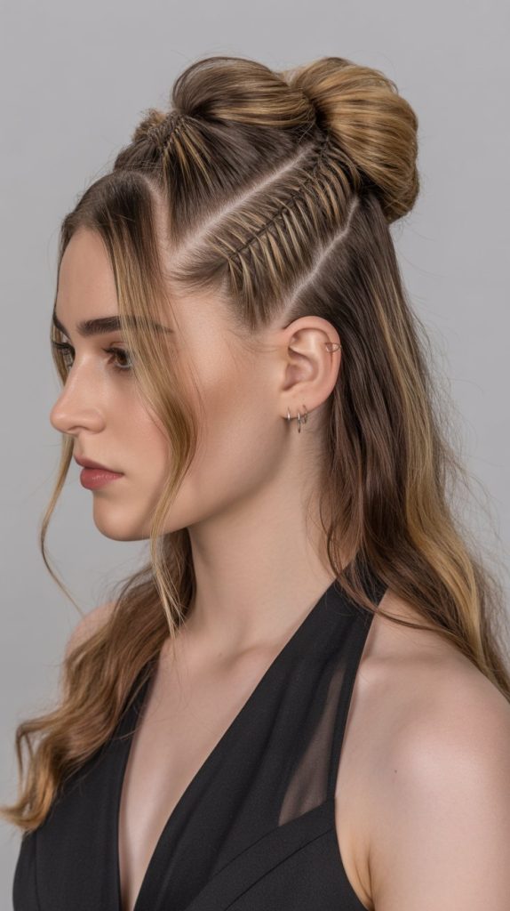 Half-Up with Fishtail Braid