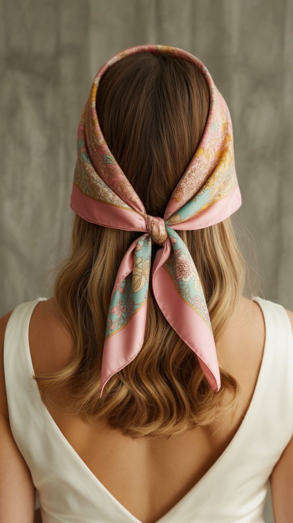Half-Up with Scarf Wrap
