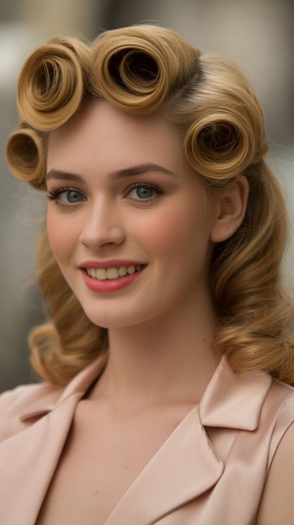 Half-Up with Vintage Victory Rolls