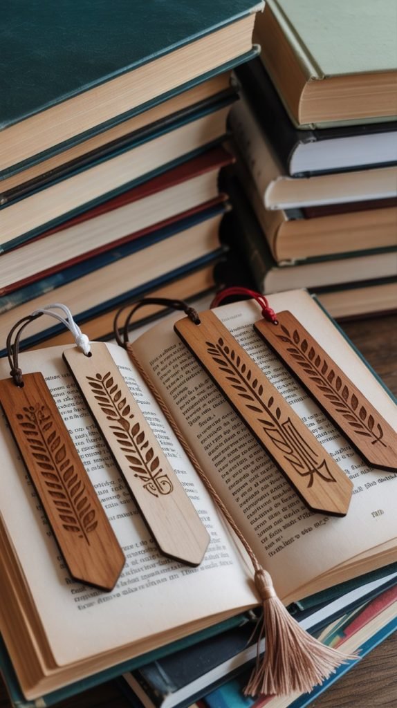 37. Wooden Bookmarks