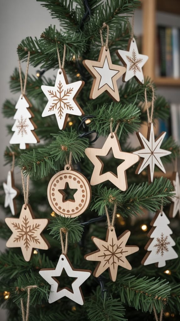 46. Wooden Christmas Ornaments