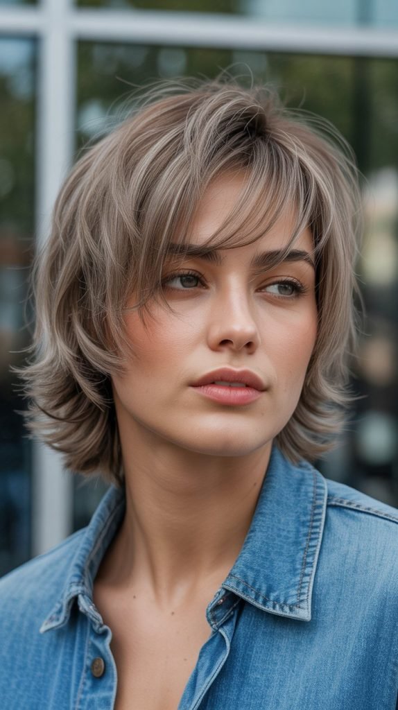 Textured Ash Brown Shag