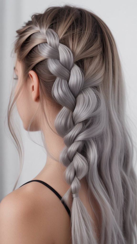  Ash Brown Waterfall Braid