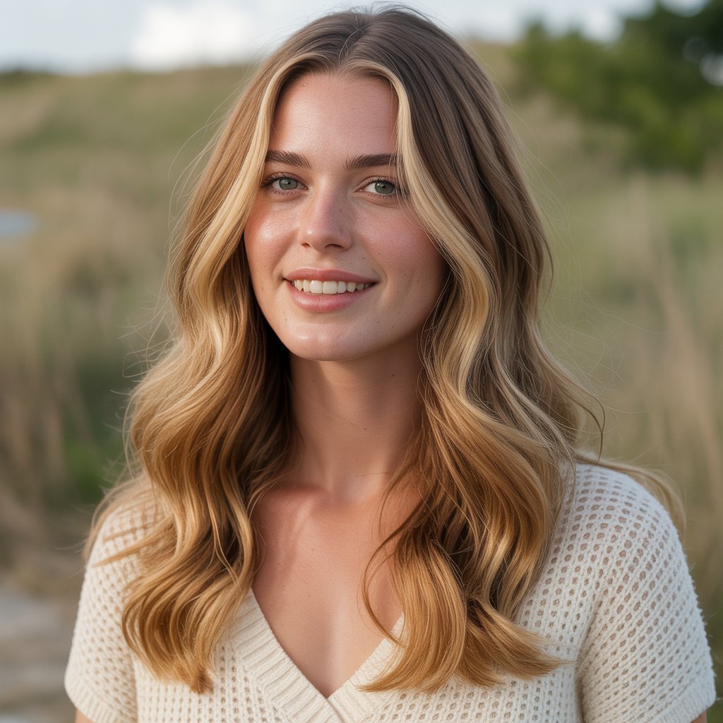 9. Wheat Blonde Streaks