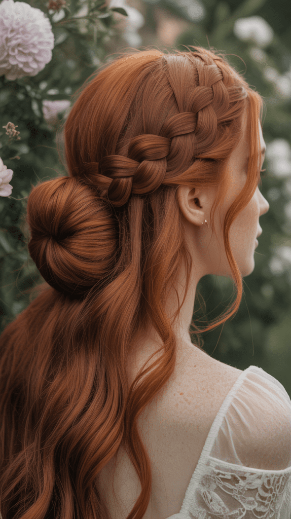 Braided Crown with Low Bun