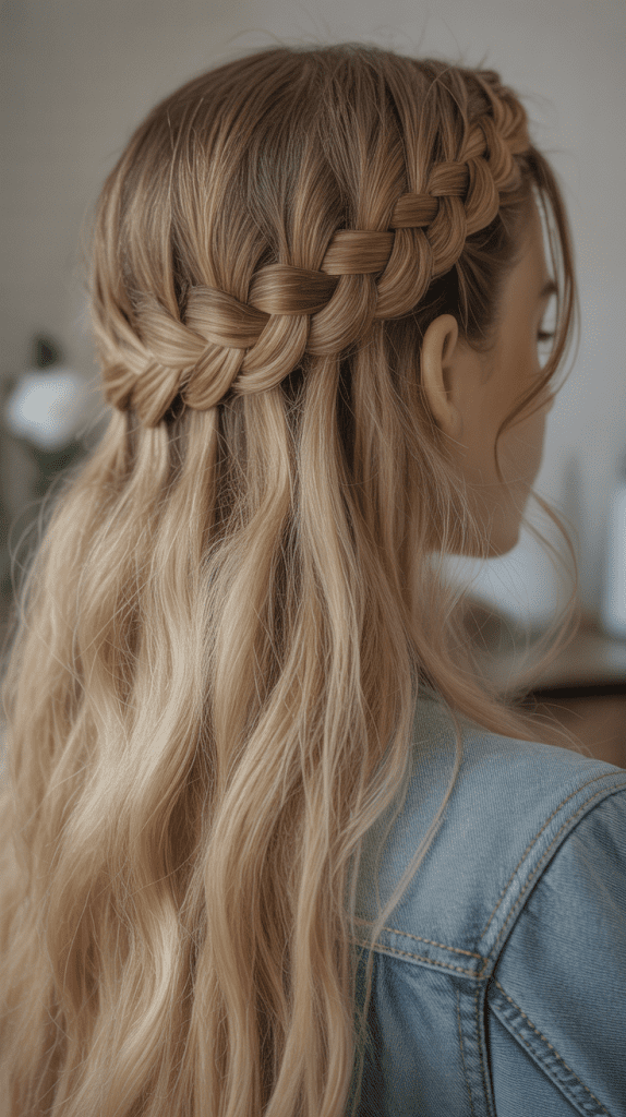  Half-Up Braided Crown