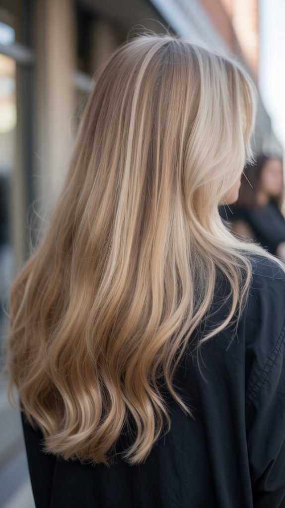 19. Bright Blonde Highlights for Long Hair
