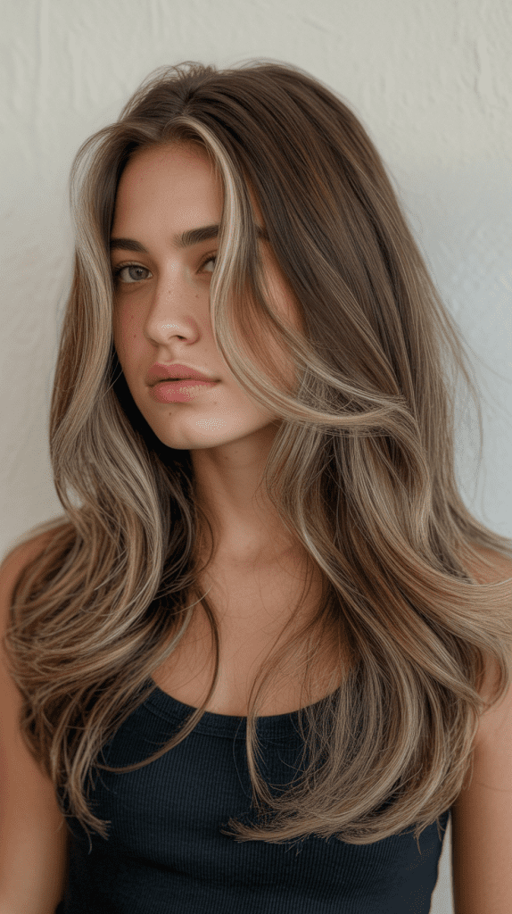 Feathered Blonde Highlights