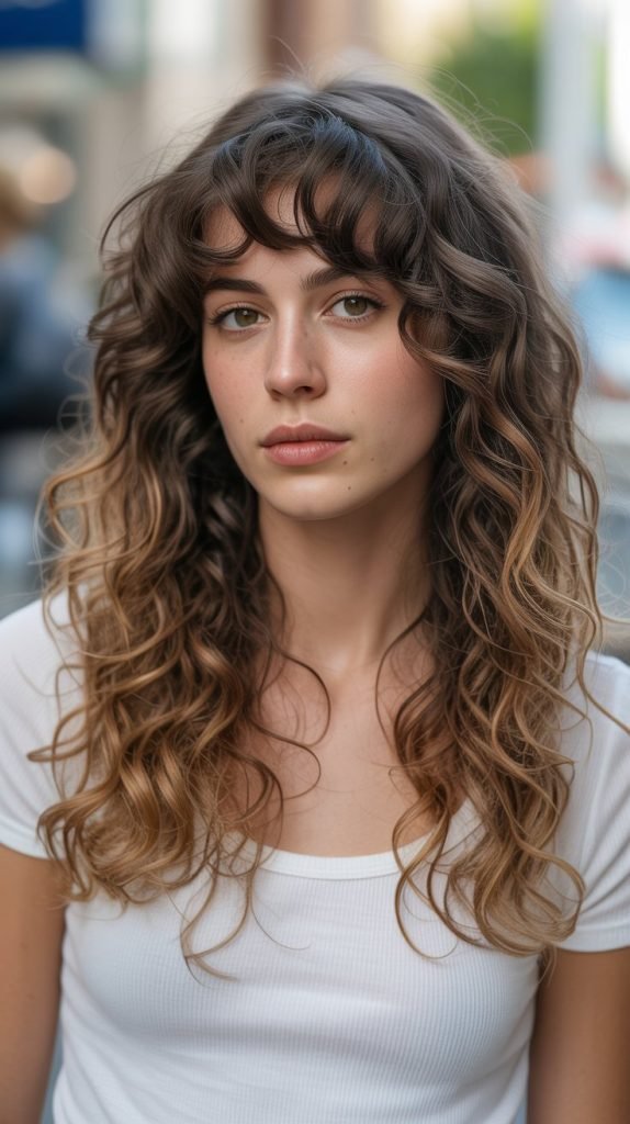 8. Ombré Highlights Starting Mid-Shaft