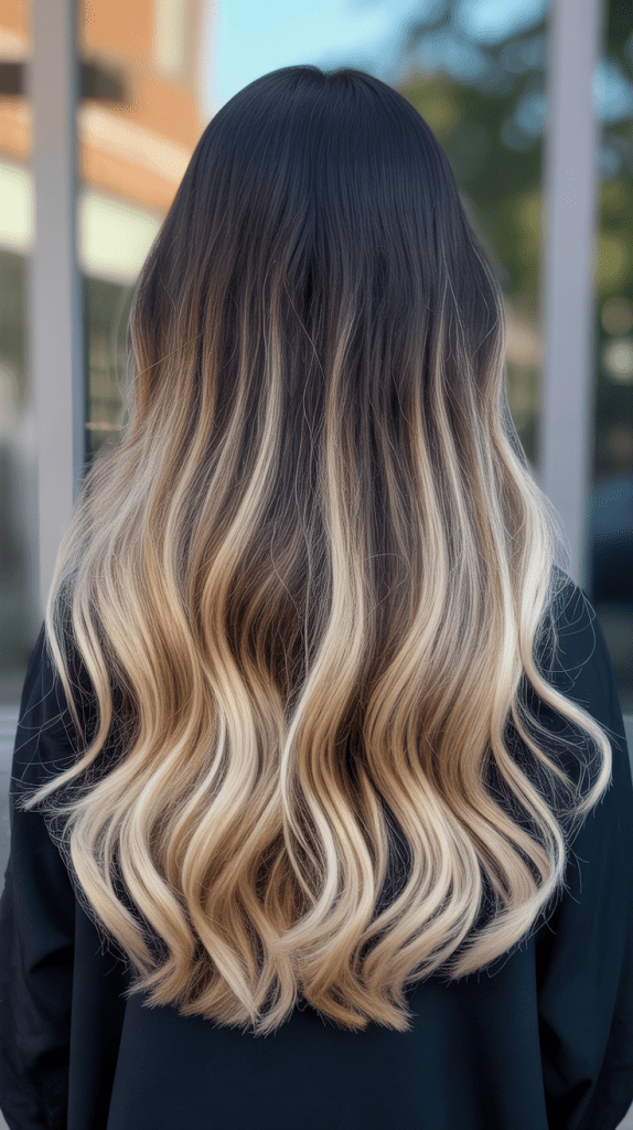 Ombre Blonde on Dark Hair