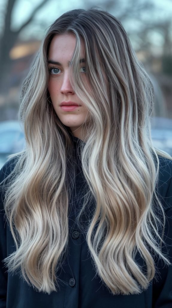13. Ash-Blonde Foilayage