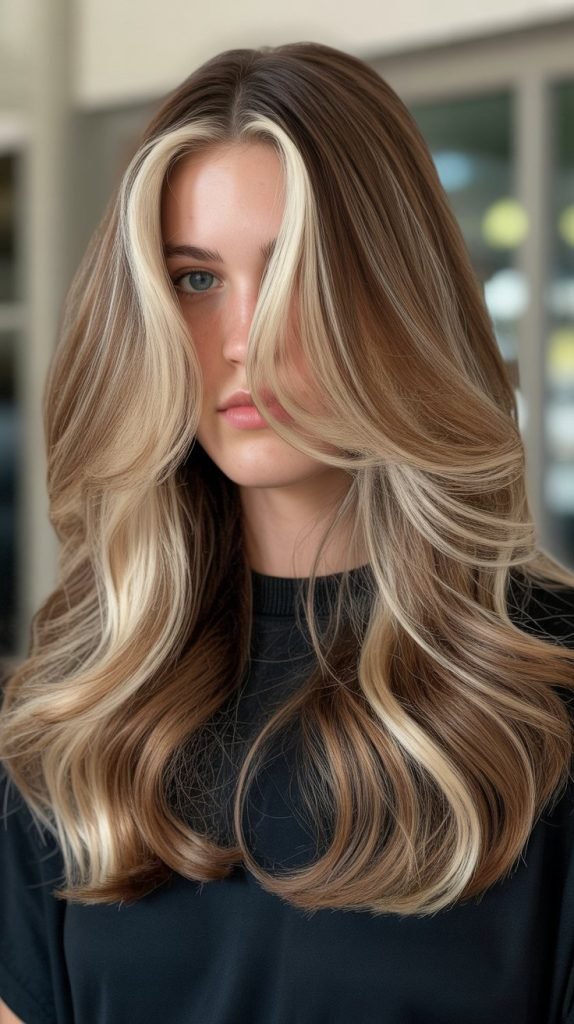 5. Chunky Blonde Highlights