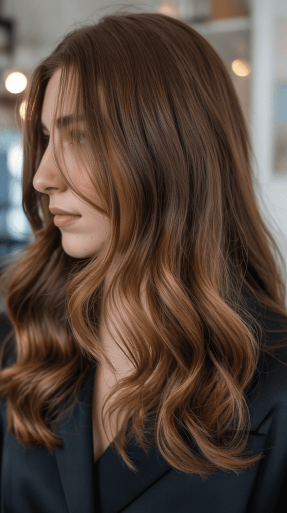 Mocha Brown with Golden Highlights