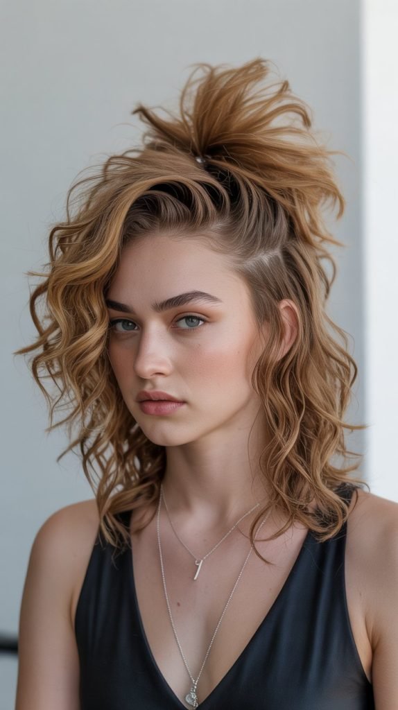 Mohawk-Inspired Half Up Style