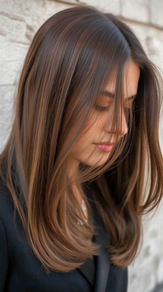 Caramel Highlights with Textured Ends