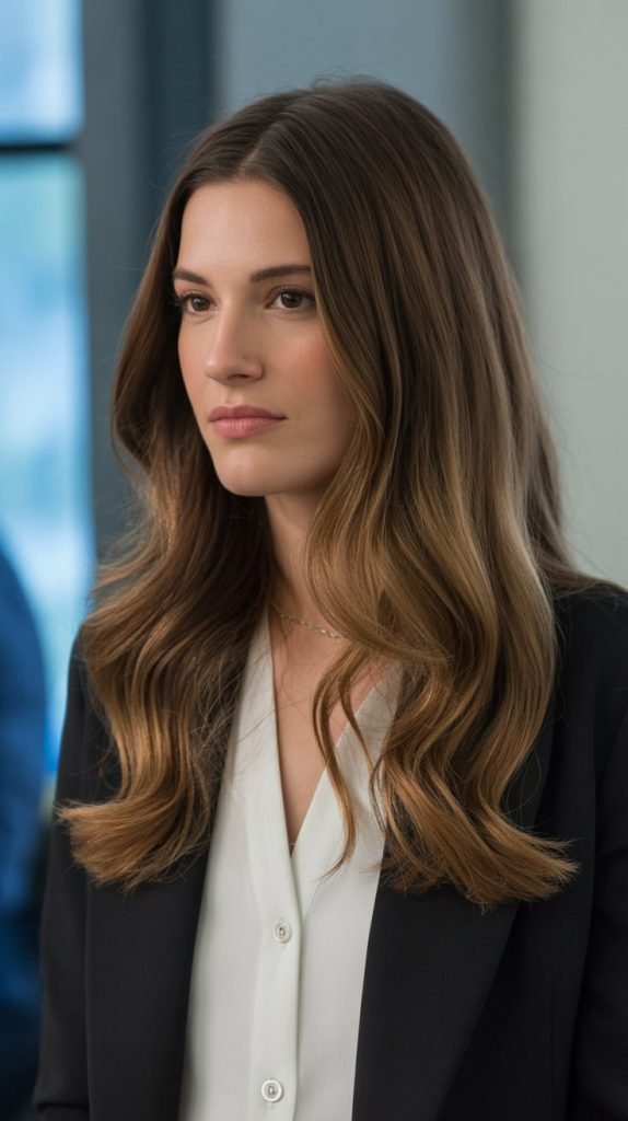 22. Caramel Highlights for Professional Settings